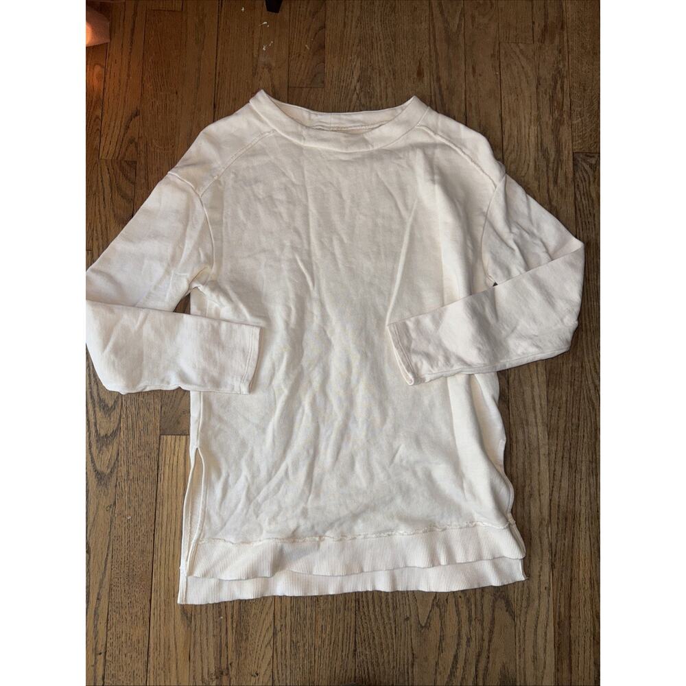Anthropologie Pilcro French Terry Cotton Pullover Sweatshirt Sz S Minimalist